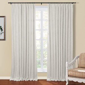 TWOPAGES Light Gray Pinch Pleat Curtain for Living Room 96"  Length (2 Panels)